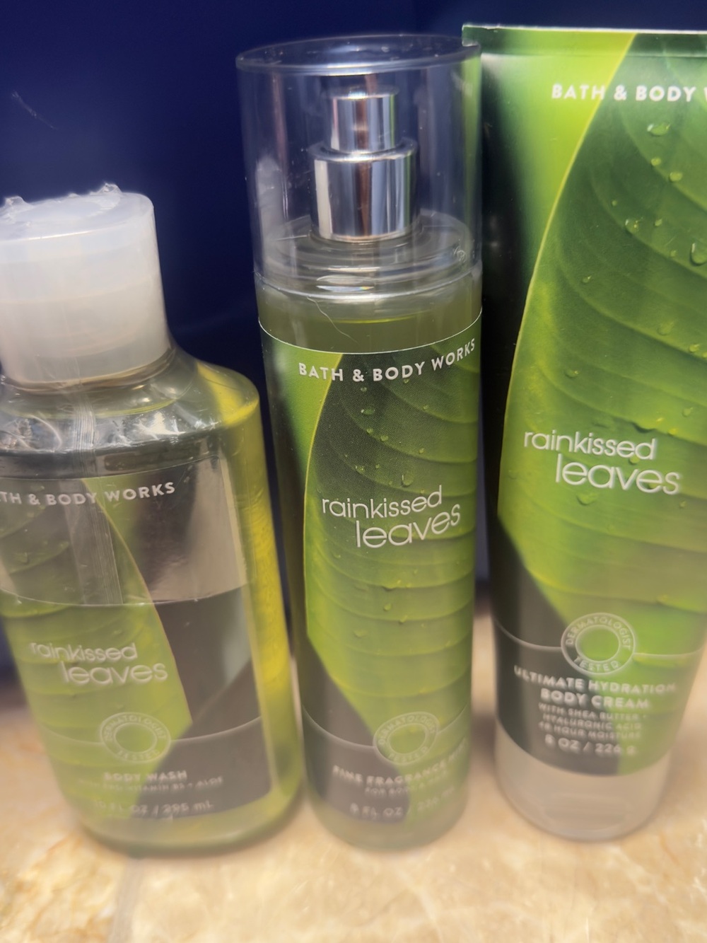 Bath & Body Works Rainkissed Leaves Trio - Green